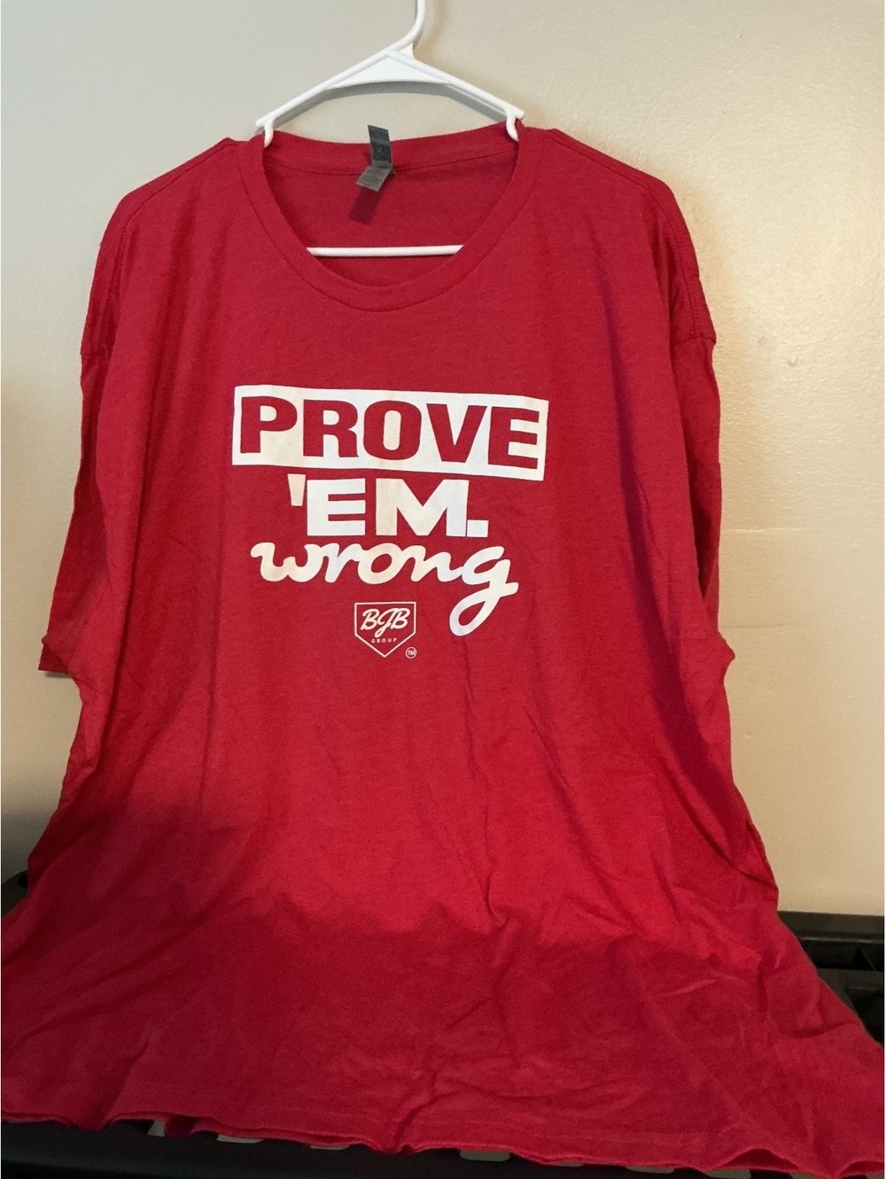 Next Level Apparel Red Graphic T-Shirt Size 3XL with 'Prove Em Wrong' Front and